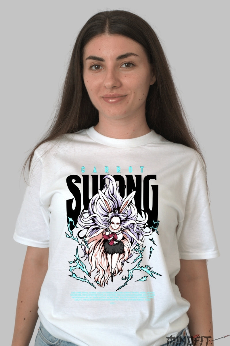 Tricou Anime One Piece - Carrot Su Long Lightning Form dama alb