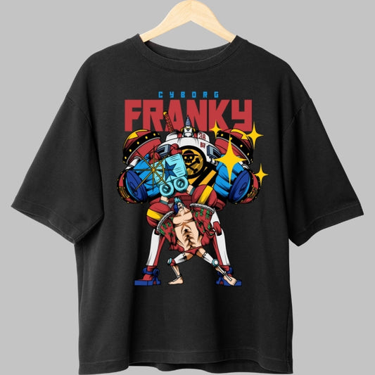 Tricou Anime One Piece - Cyborg Franky Super Power fata