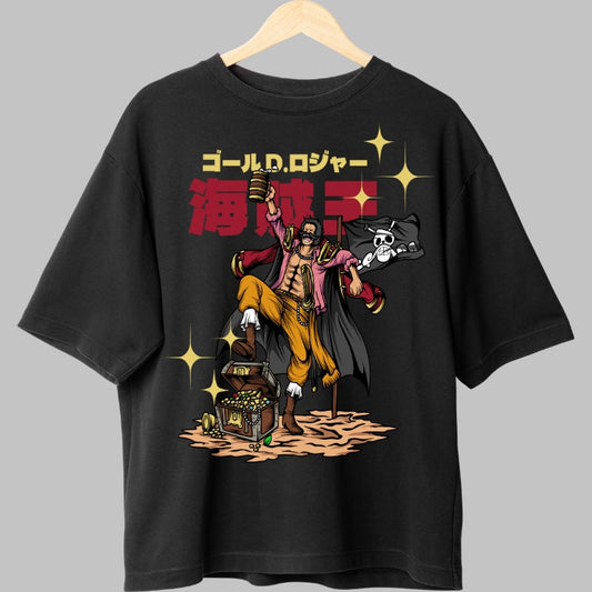 Tricou Anime One Piece - Gol D. Roger Legenda Piratilor fata