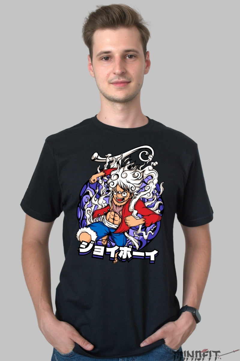 Tricou Anime One Piece - Joyboy Gear 5 Luffy barbat negru