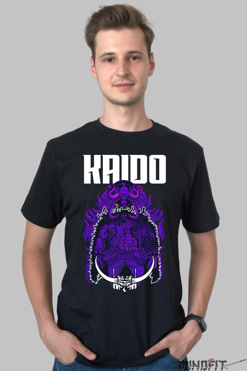 Tricou Anime One Piece - Kaido The Beast Emperor barbat negru