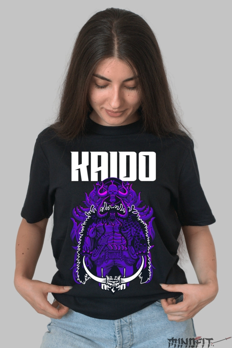 Tricou Anime One Piece - Kaido The Beast Emperor dama negru