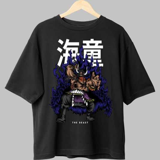 Tricou Anime One Piece - Kaido The Beast in Flacari Intunecate fata
