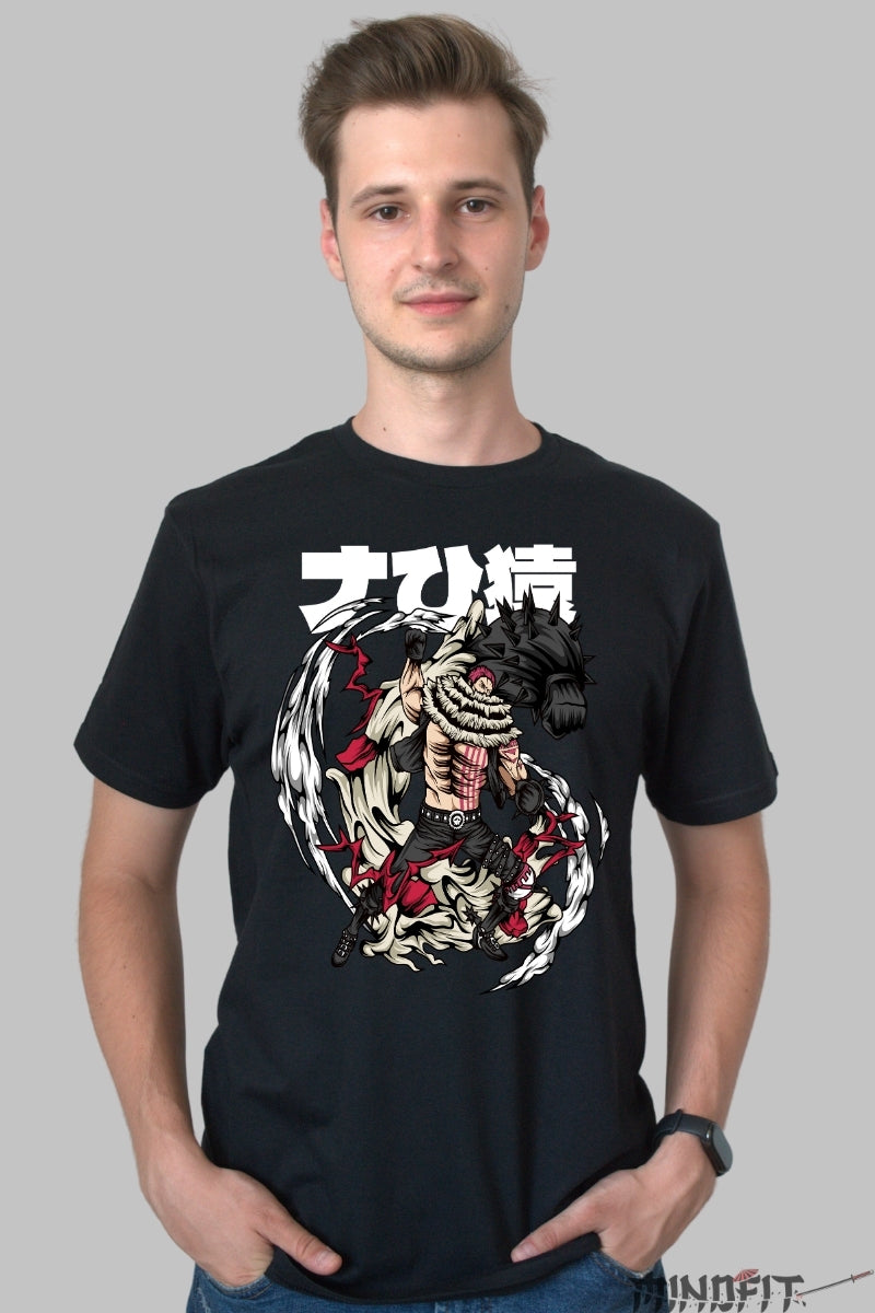 Tricou Anime One Piece - Katakuri vs Luffy Haoshoku Clash barbat negru