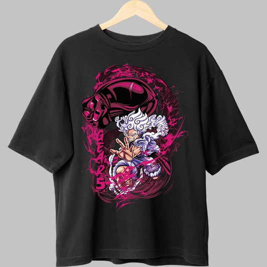 Tricou Anime One Piece - Luffy Gear 5 Awakened Power fata