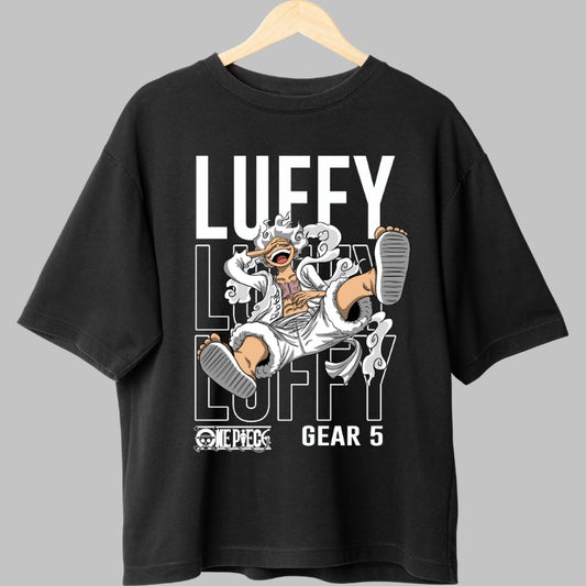 Tricou Anime One Piece - Luffy Gear 5 Explozie de Energie fata