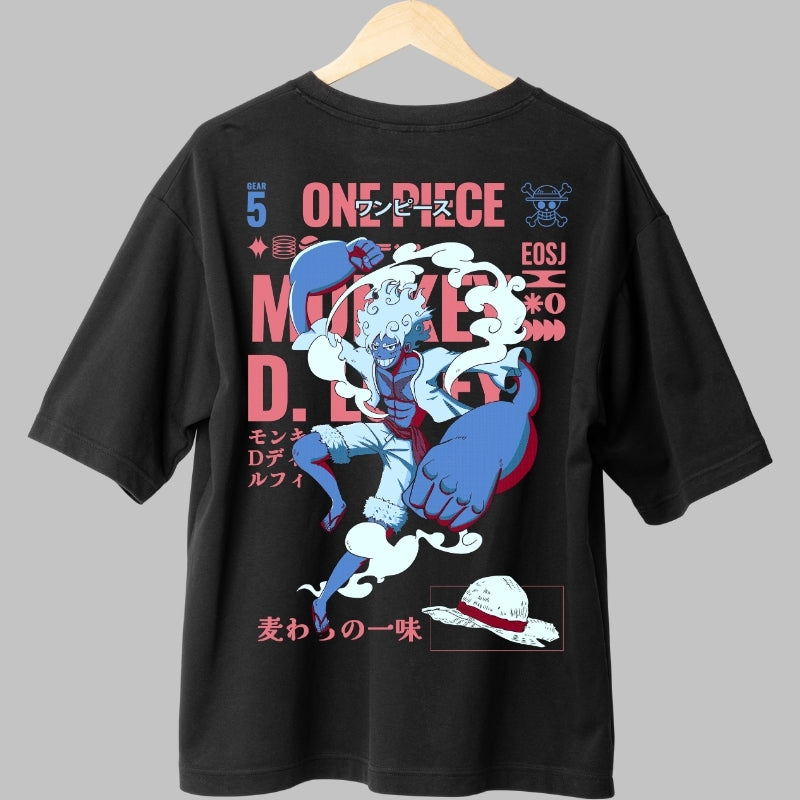 Tricou Anime One Piece - Luffy Gear 5 Revolution spate