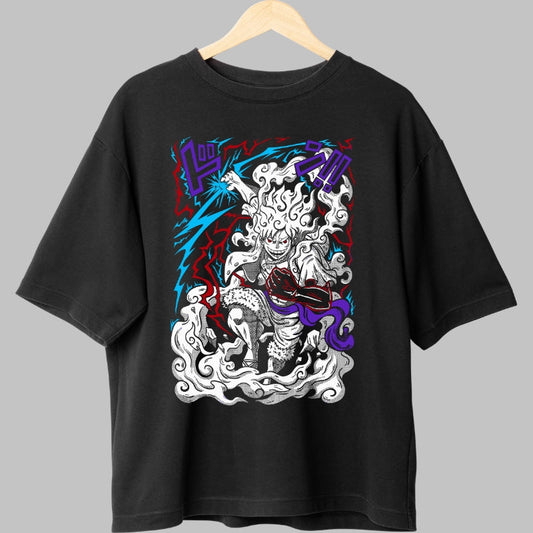 Tricou Anime One Piece - Luffy Gear 5 Toon Force fata