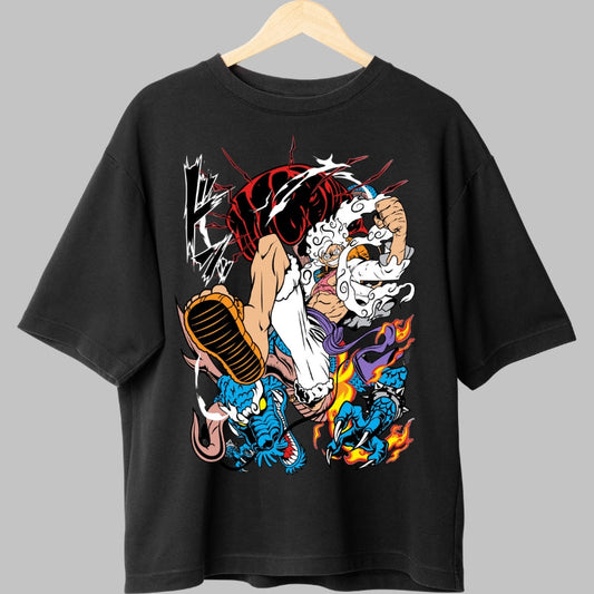 Tricou Anime One Piece - Luffy Gear Fifth Dragon Rage fata