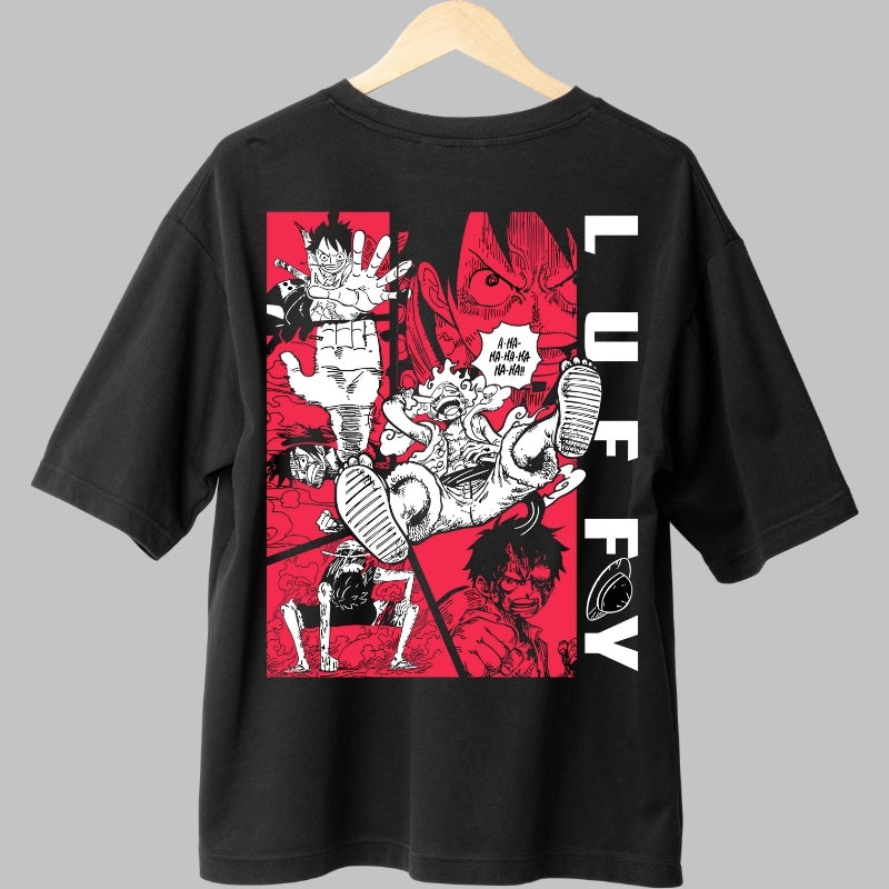 Tricou Anime One Piece - Luffy Gear Fifth Epic Panels spate