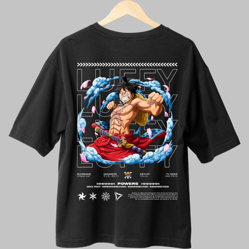 Tricou Anime One Piece - Luffy Gear Fifth Haki Surge spate