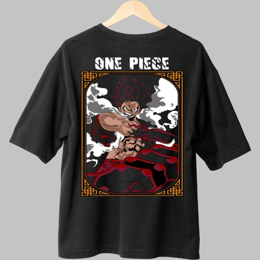 Tricou Anime One Piece - Luffy Gear Fourth Boundless Fury spate