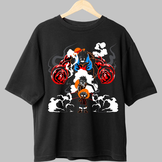 Tricou Anime One Piece - Luffy Gear Transformation fata