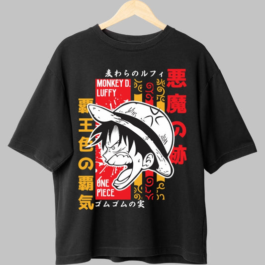 Tricou Anime One Piece - Luffy Haki Conqueror Gear fata