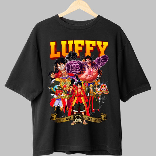 Tricou Anime One Piece - Luffy King of Pirates fata
