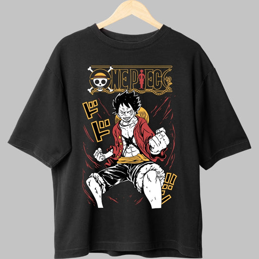 Tricou Anime One Piece - Luffy Red Rage Mode fata