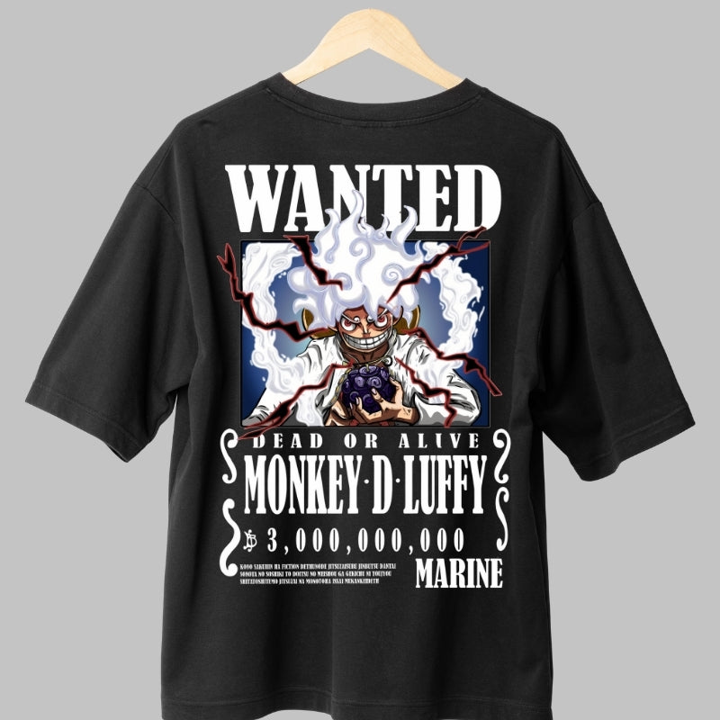 Tricou Anime One Piece - Monkey D. Luffy Gear 5 Wanted spate