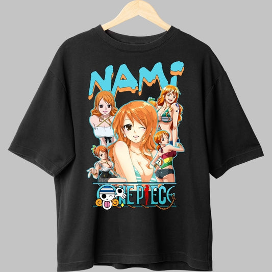 Tricou Anime One Piece - Nami in Stiluri Iconice fata