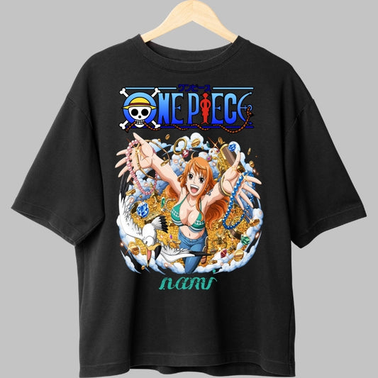 Tricou Anime One Piece - Nami Printesa Comorilor fata