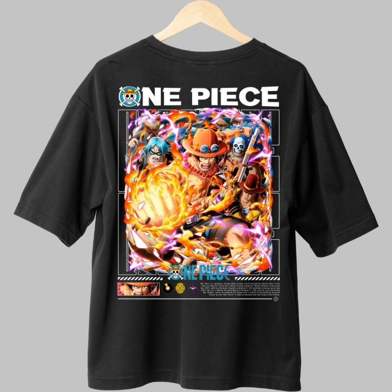 Tricou Anime One Piece - Portgas D. Ace Flacara Legendara spate