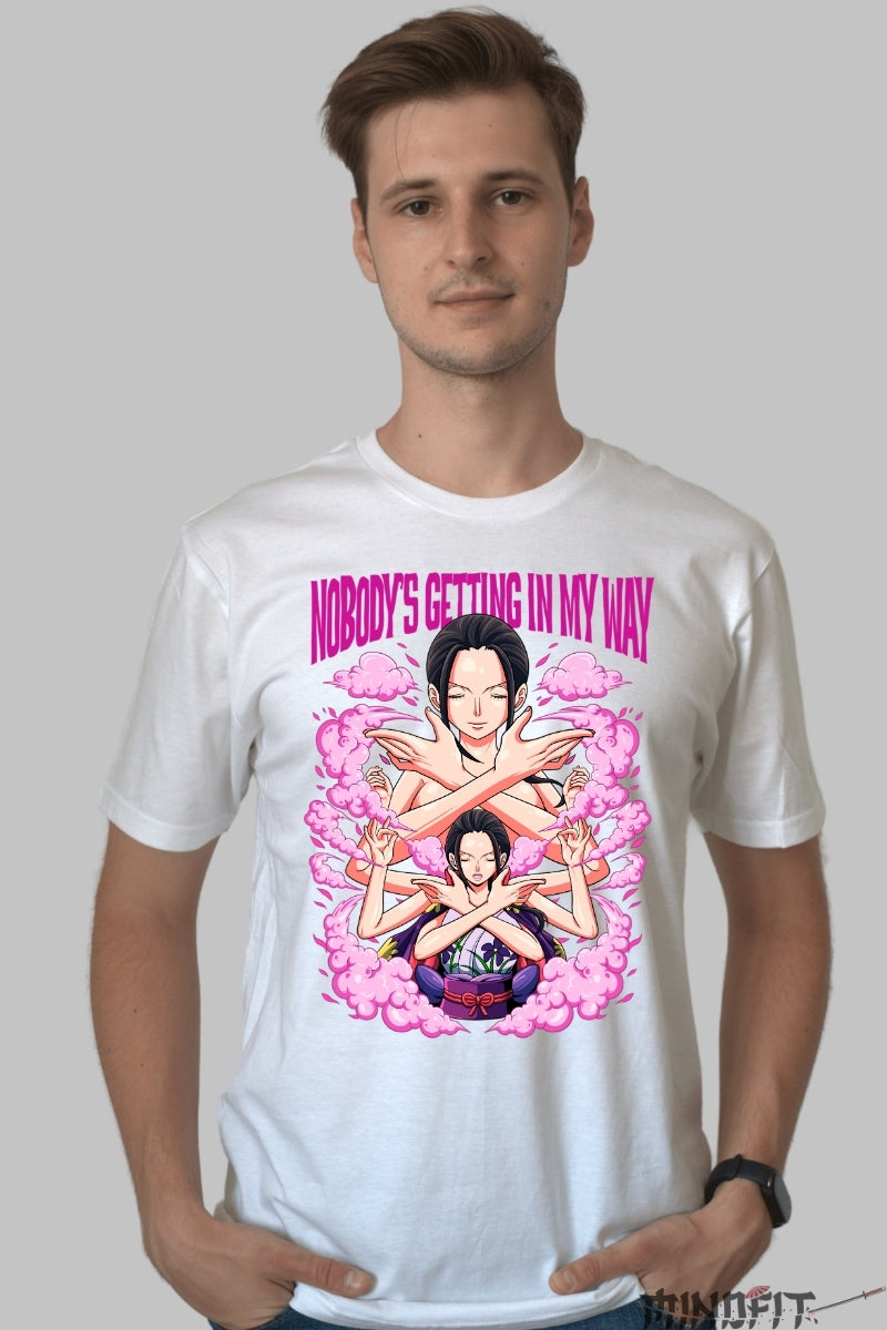 Tricou Anime One Piece - Robin Hana Hana no Mi Power barbat alb
