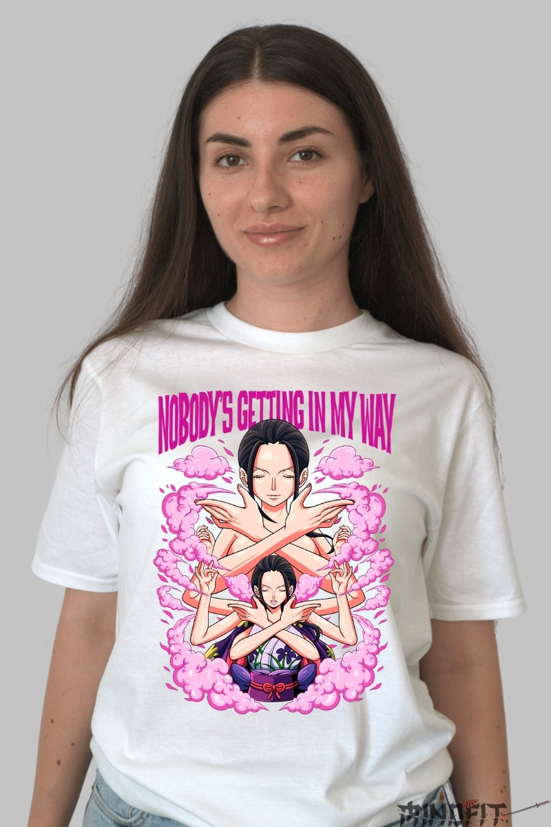 Tricou Anime One Piece - Robin Hana Hana no Mi Power dama alb