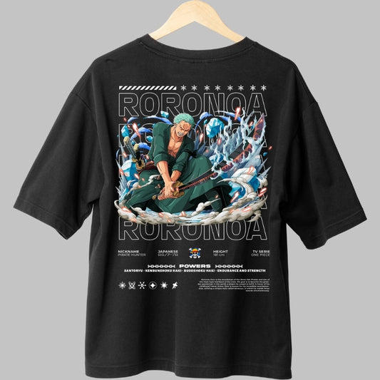 Tricou Anime One Piece - Roronoa Zoro Sabie Demonica spate