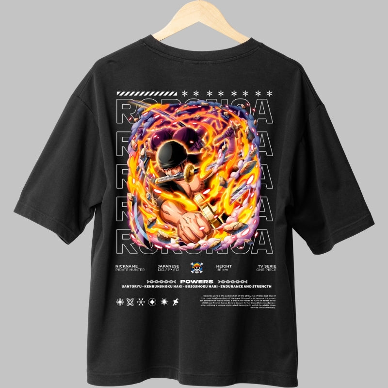 Tricou Anime One Piece - Roronoa Zoro Sufletul Santoryu spate