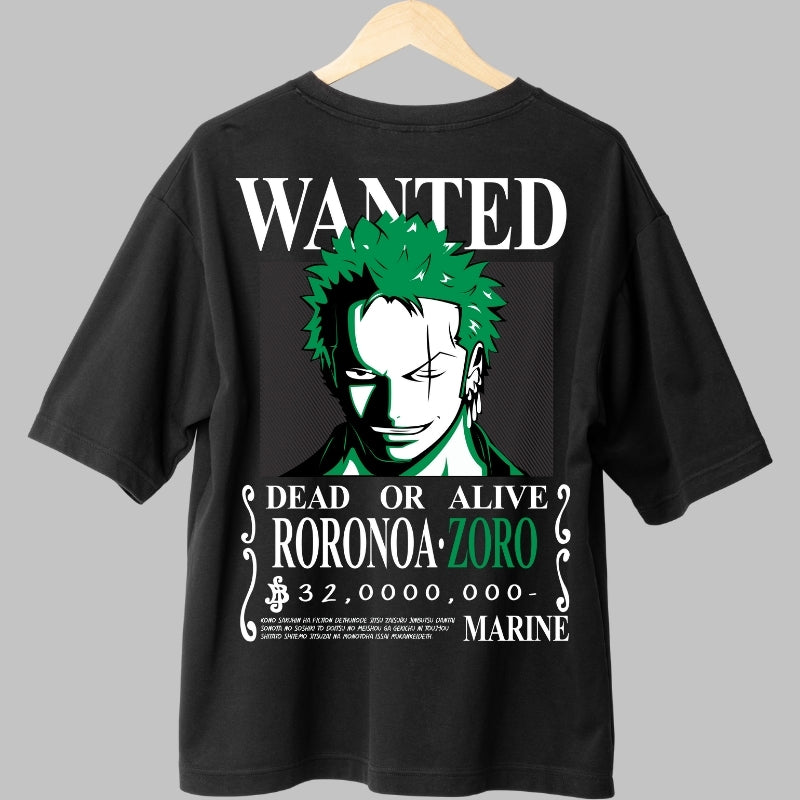 Tricou Anime One Piece - Roronoa Zoro Wanted Bounty fata