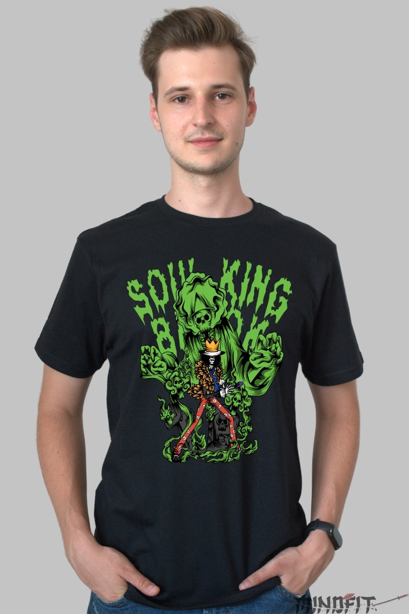 Tricou Anime One Piece - Soul King Brook Reaper Vibe barbat negru