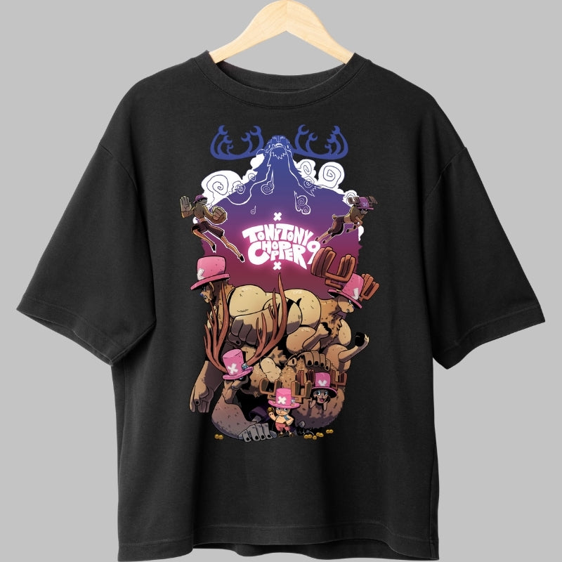 Tricou Anime One Piece - Tony Tony Chopper Evolution fata