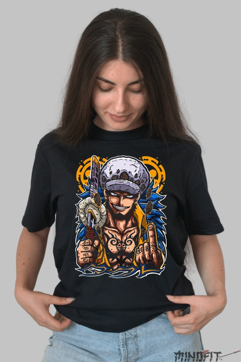 Tricou Anime One Piece - Trafalgar Law Energia Rebelului dama negru