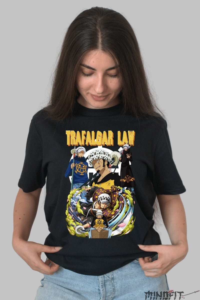 Tricou Anime One Piece - Trafalgar Law Room Power dama negru