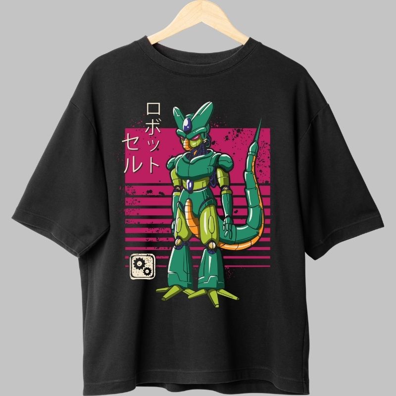 Tricou Anime Parodie – Cell Robot Retro Style negru