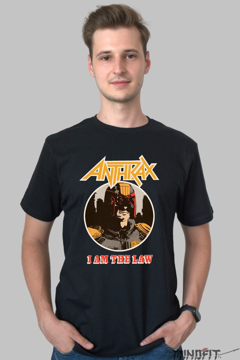 Tricou Anthrax - I Am The Law barbat negru