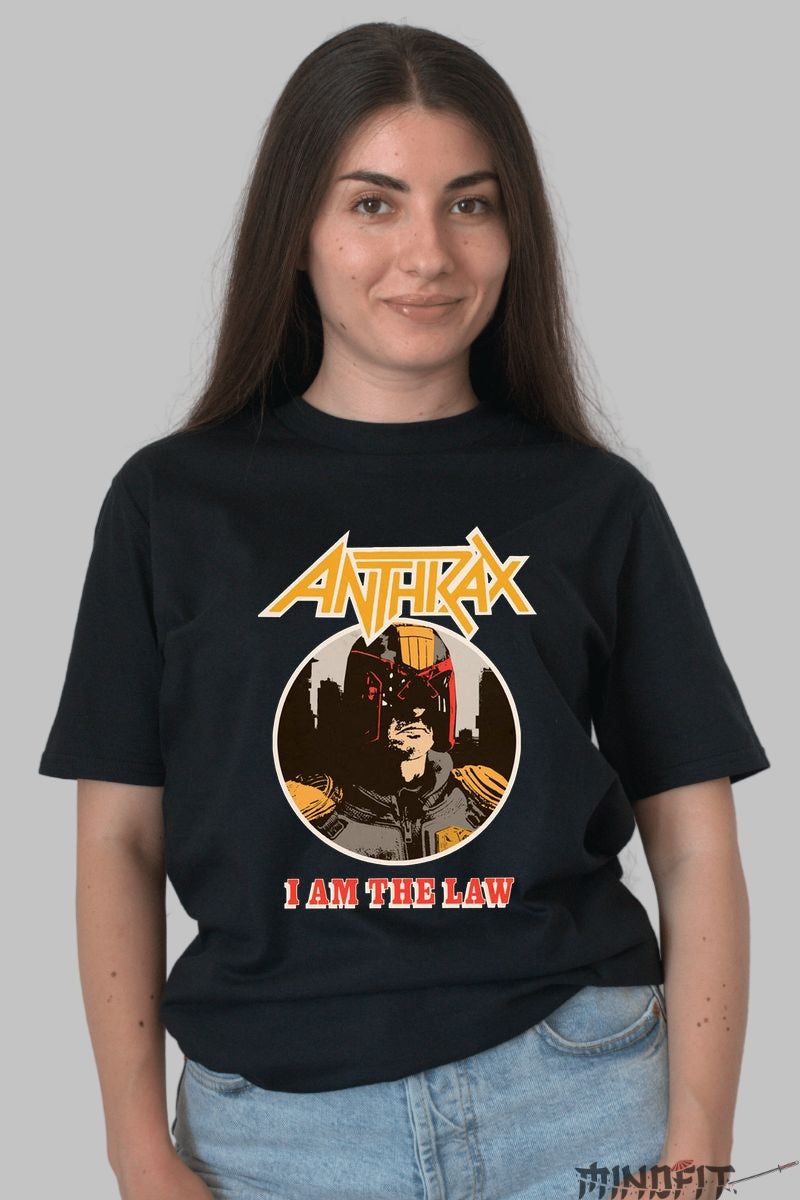 Tricou Anthrax - I Am The Law dama negru
