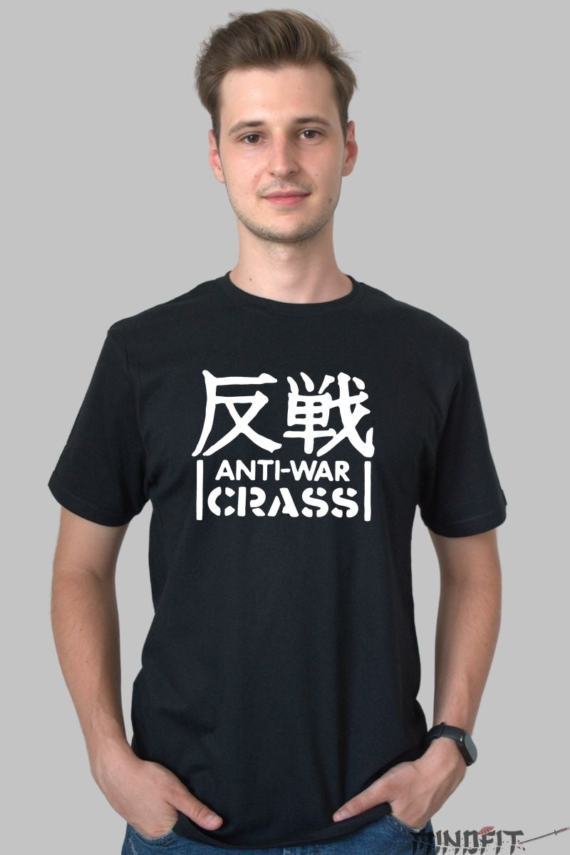 Tricou Anti-War Crass - Statement Punk Iconic barbat negru