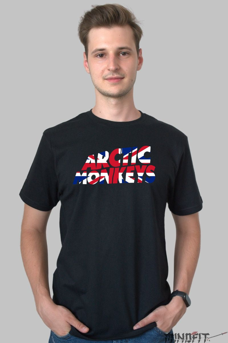 Tricou Arctic Monkeys - Union Jack Edition barbat negru