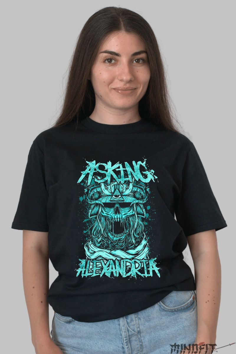 Tricou Asking Alexandria - Skull Samurai Edition dama negru