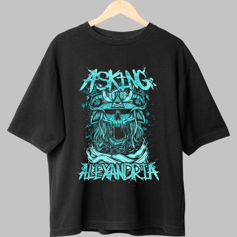 Tricou Asking Alexandria - Skull Samurai Edition fata negru