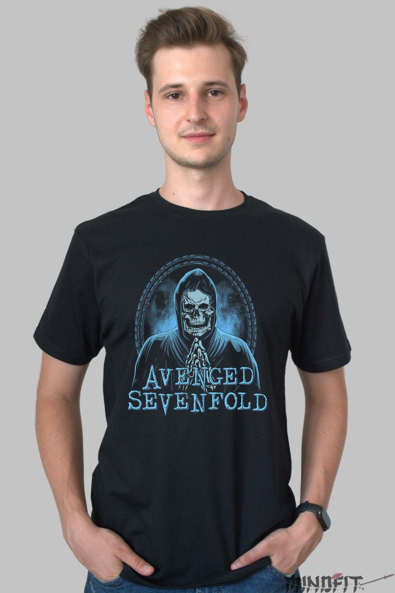 Tricou Avenged Sevenfold - Deathbat Glowing Art barbat negru