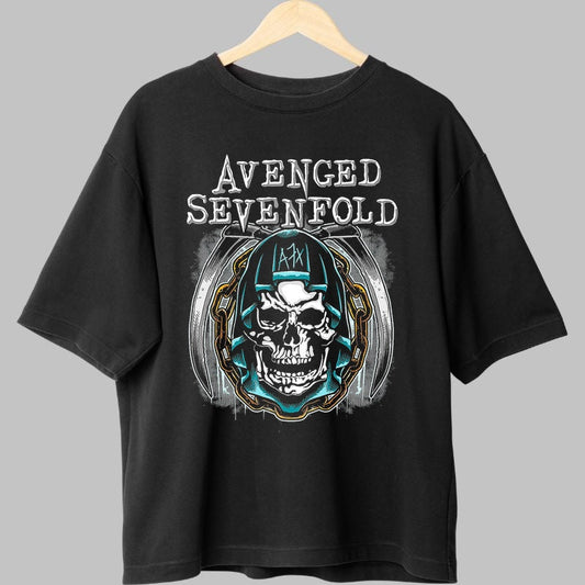 Tricou Avenged Sevenfold - Deathbat Grafica Metal fata negru