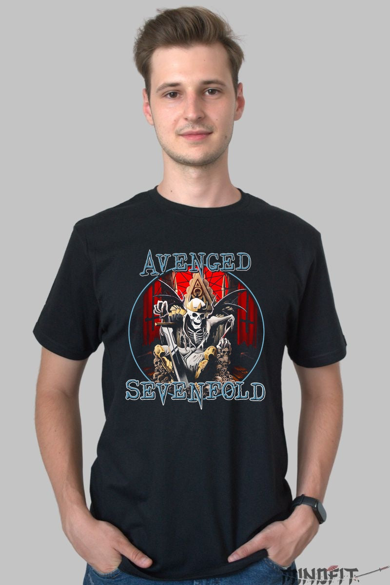 Tricou Avenged Sevenfold - Reaper Throne Edition barbat negru