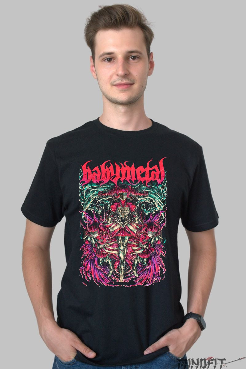 Tricou Babymetal - Armura Samurai Fantasy barbat negru