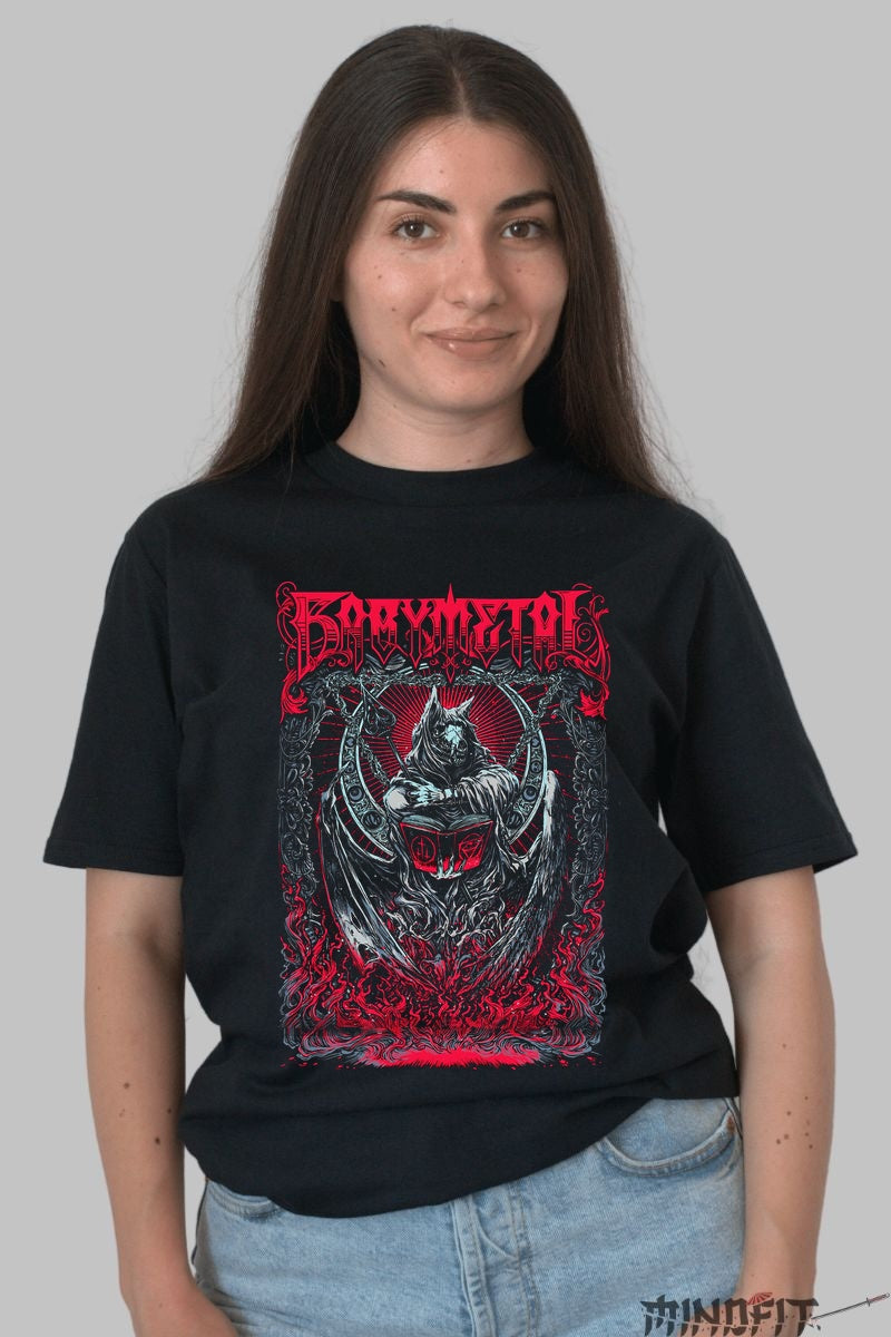 Tricou Babymetal - Demonul Cartii Interzise fata negru