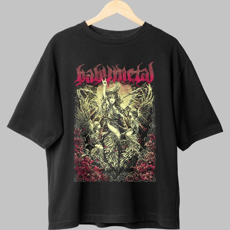 Tricou BabyMetal - Zeita Metalului in Flacari fata