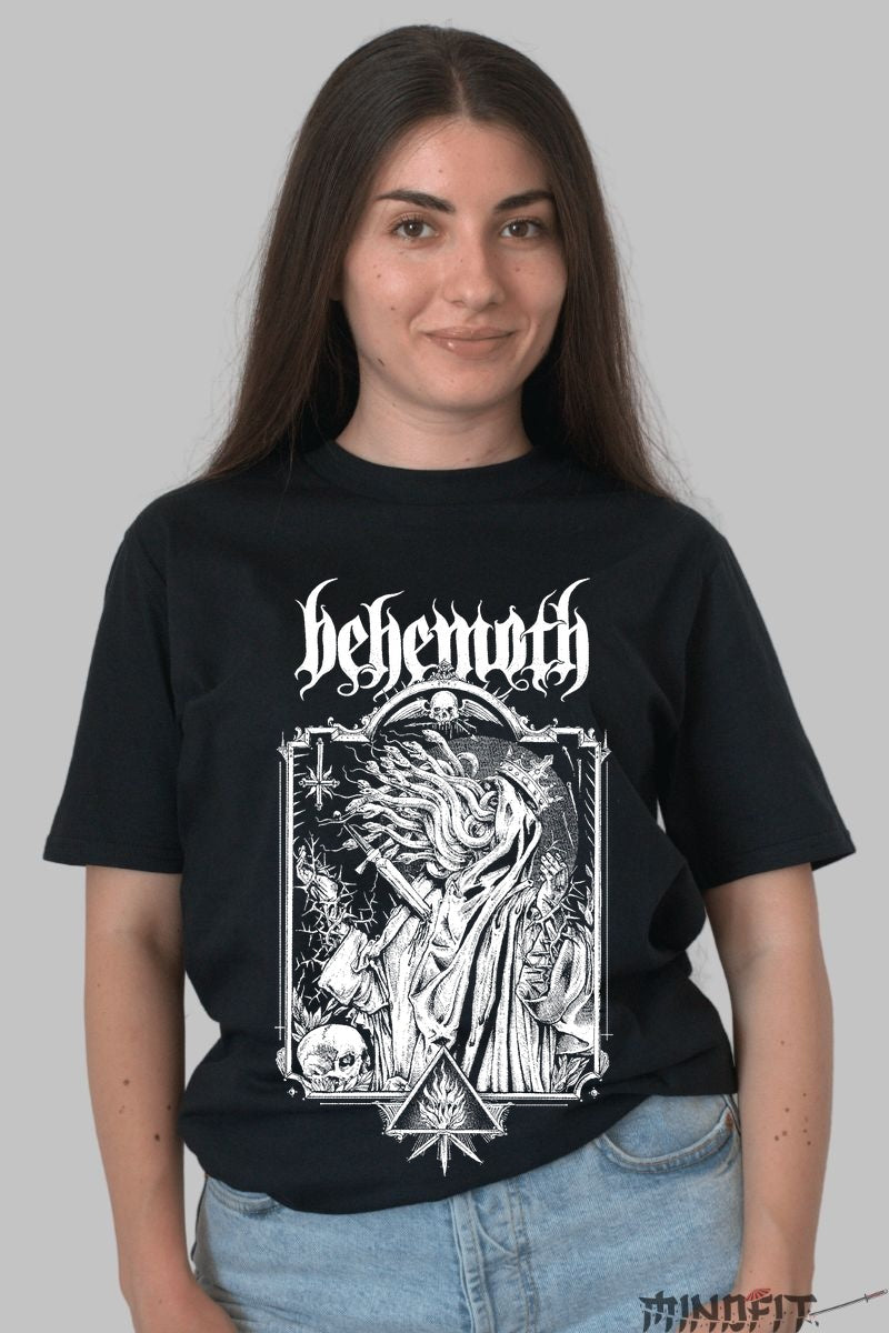 Tricou Behemoth - Apocalipsa Grafica fata negru