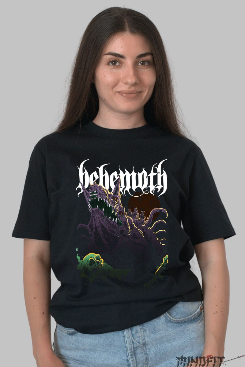 Tricou Behemoth - Monstrul Apocaliptic fata negru