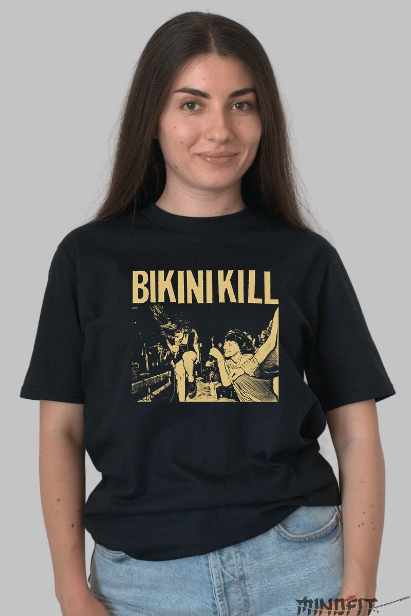 Tricou Bikini Kill - Rebel Punk Iconic fata negru
