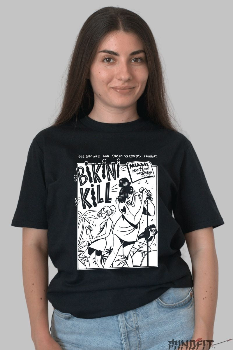 Tricou Bikini Kill - Riot Grrrl Revival fata negru